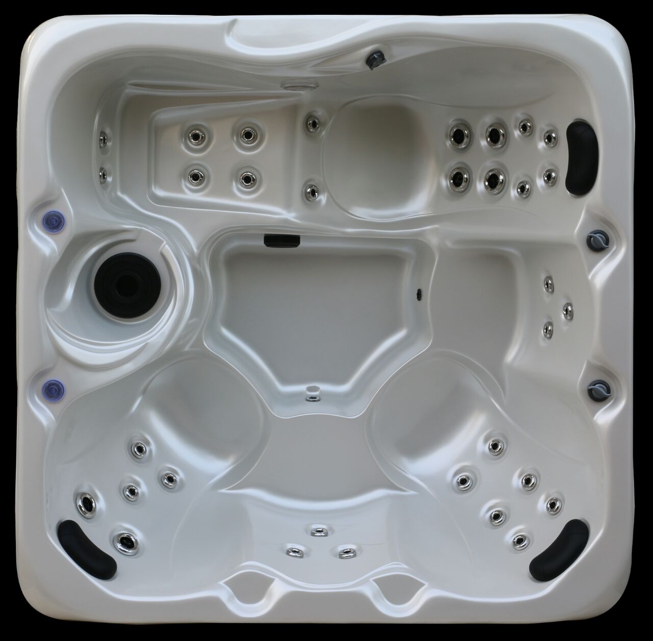 SPA , Paradise series, Eco series, modelo E-160S. Medidas 1900x1900x800, 4 asientos, 1 tumbado, peso 360 kg, Material acrilico. 29 Jets. Control Balboa GS100+VL260, calentador 2 kw, ozono, 5 luces, filtro cartucho, 2 valvulas de aire regulables, exterior en imitación madera