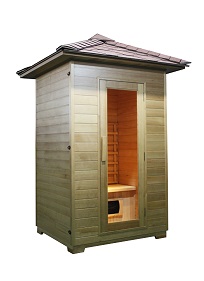 SAUNA EXTERIOR Model: LM-H02 Size:1200*1050*2500(mm) Wood: Canadian Hemlock. Heater: Ceramic Heater 5 units. Power: 1750 W Capacity: 2 Persons. 18-65ºC SAUNA EXTERIOR Model: LM-H02 Size:1200*1050*2500(mm) Wood: Canadian Hemlock. Heater: Ceramic Heater 5 units. Power: 1750 W Capacity: 2 Persons. 18-65ºC
